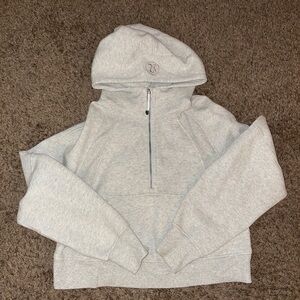 PERFECT CONDITION Lululemon grey scuba half zip hoodie Size XS/S